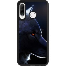 Coque Huawei P30 Lite - Silicone rigide noir Wolf Shape