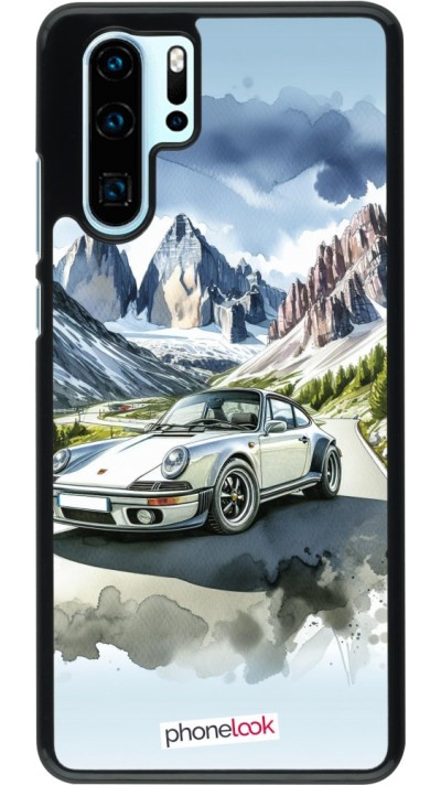 Coque Huawei P30 Pro - Porsche 911 Mountain Watercolor