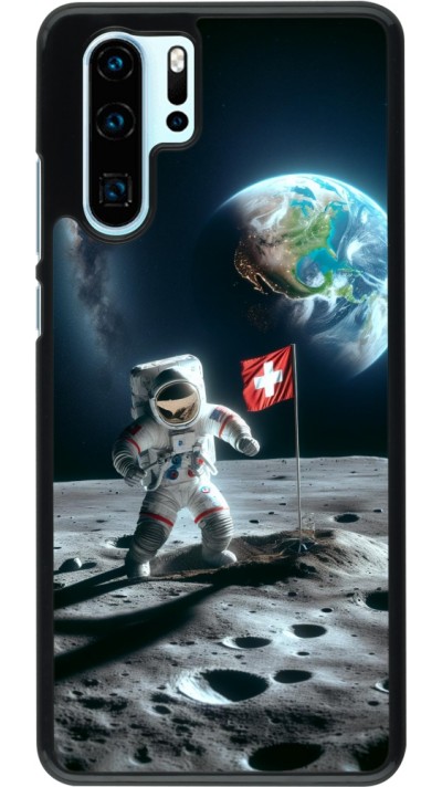 Huawei P30 Pro Case Hülle - Astro Schweiz auf dem Mond