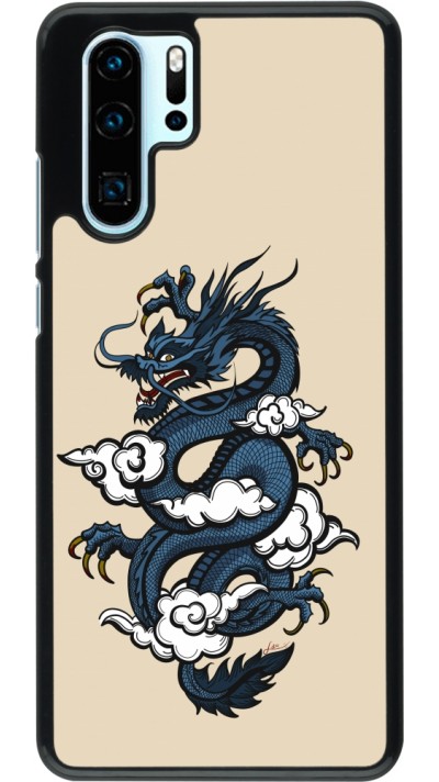 Huawei P30 Pro Case Hülle - Blue Dragon Tattoo