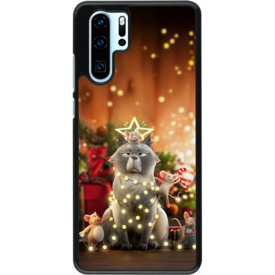 Huawei P30 Pro Case Hülle - Christmas 25 Xmas Cat