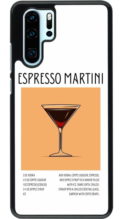 Huawei P30 Pro Case Hülle - Cocktail Rezept Espresso Martini