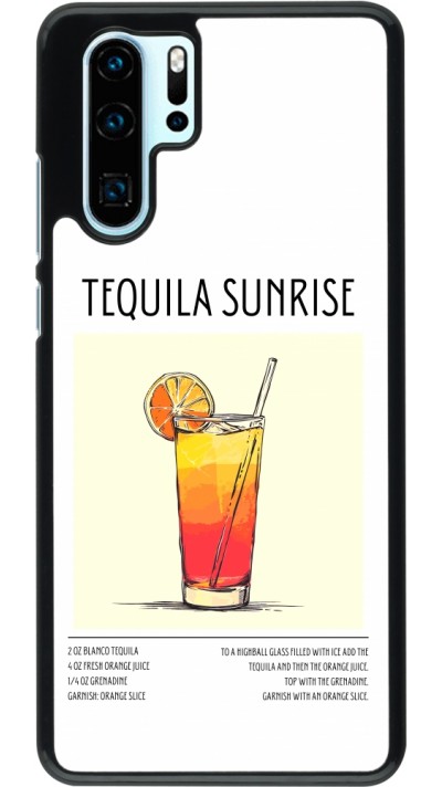 Huawei P30 Pro Case Hülle - Cocktail Rezept Tequila Sunrise