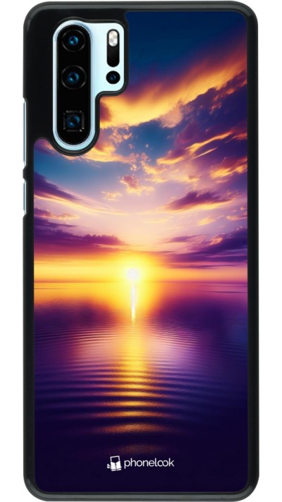 Coque Huawei P30 Pro - Coucher soleil jaune violet