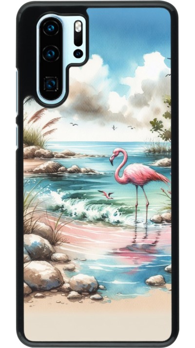 Huawei P30 Pro Case Hülle - Flamingo Aquarell