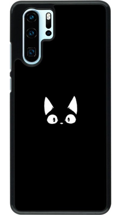 Coque Huawei P30 Pro - Funny cat on black