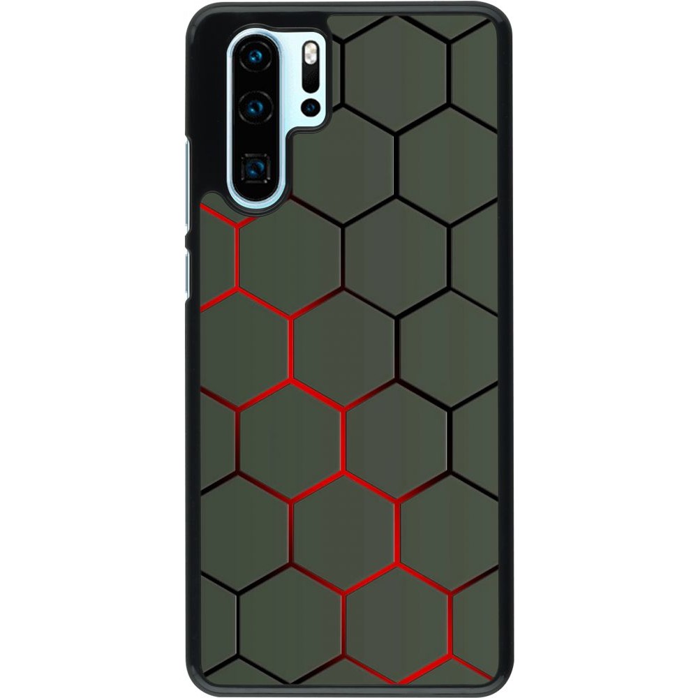 Hülle Huawei P30 Pro - Geometric Line red
