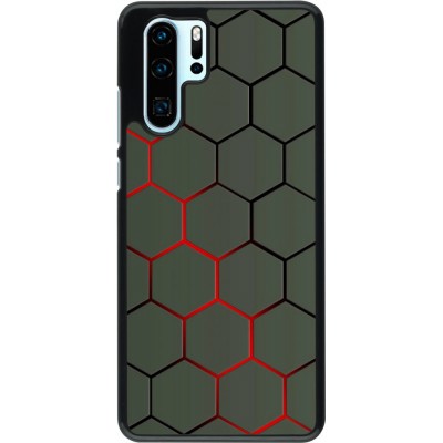 Hülle Huawei P30 Pro - Geometric Line red
