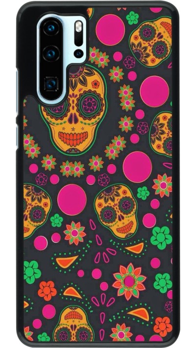 Huawei P30 Pro Case Hülle - Halloween 22 colorful mexican skulls