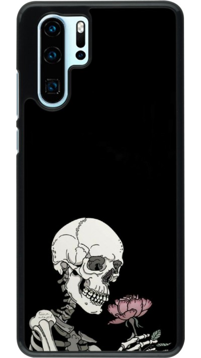 Coque Huawei P30 Pro - Halloween 2023 rose and skeleton
