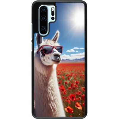 Huawei P30 Pro Case Hülle - Lama Chic in Mohnblume