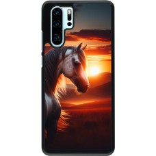 Huawei P30 Pro Case Hülle - Majestätischer Sonnenuntergang Pferd