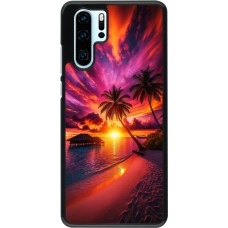 Huawei P30 Pro Case Hülle - Malediven Abenddämmerung Glückseligkeit