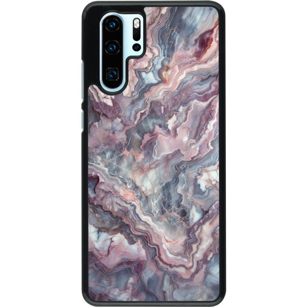 Huawei P30 Pro Case Hülle - Violetter silberner Marmor