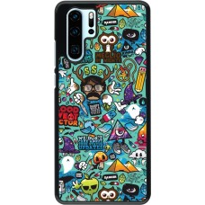 Huawei P30 Pro Case Hülle - Mixed Cartoons Turquoise