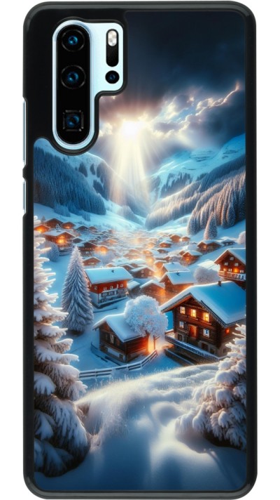 Huawei P30 Pro Case Hülle - Berg Schnee Licht