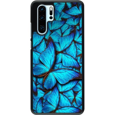 Hülle Huawei P30 Pro - Papillon - Bleu