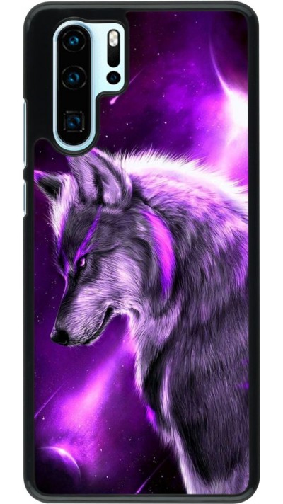 Hülle Huawei P30 Pro - Purple Sky Wolf