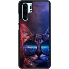 Coque Huawei P30 Pro - Red Blue Cat Glasses