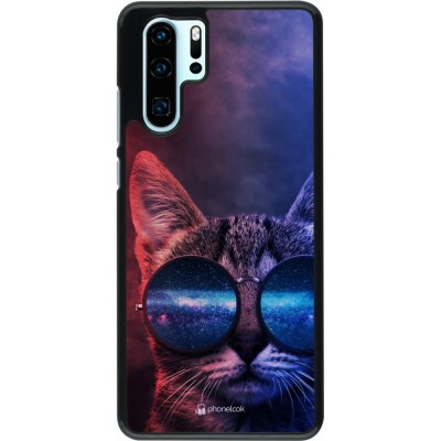 Coque Huawei P30 Pro - Red Blue Cat Glasses