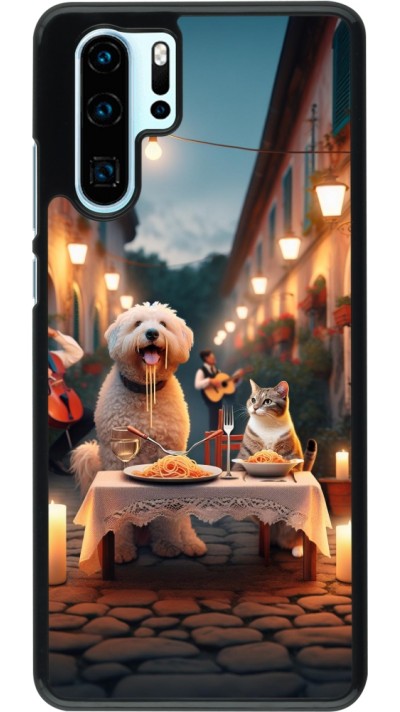 Coque Huawei P30 Pro - Valentine 2024 Dog & Cat Candlelight
