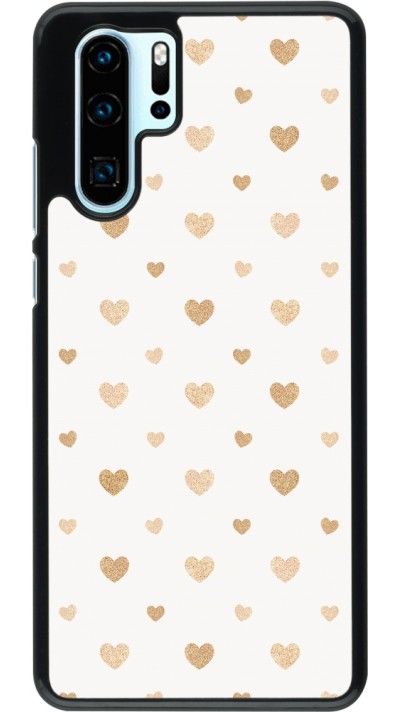 Coque Huawei P30 Pro - Valentine 2023 multiple gold hearts
