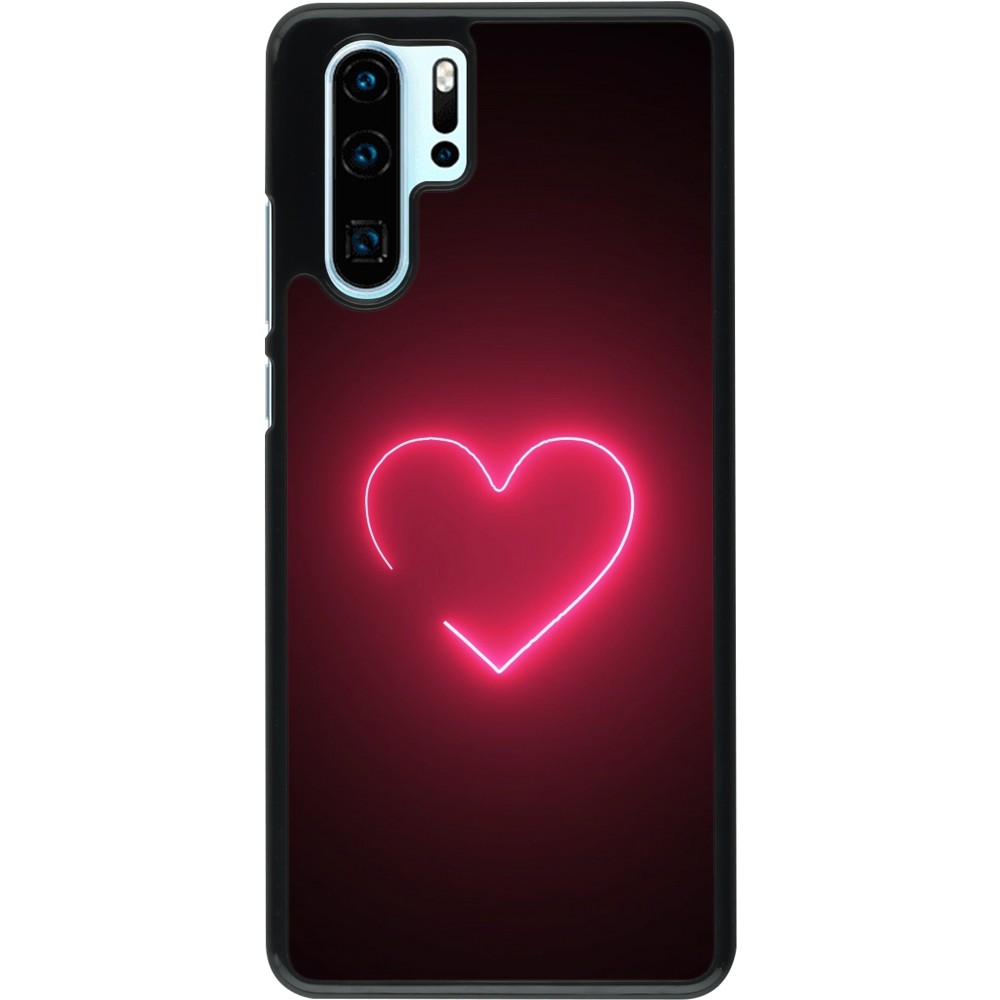 Huawei P30 Pro Case Hülle - Valentine 2023 single neon heart