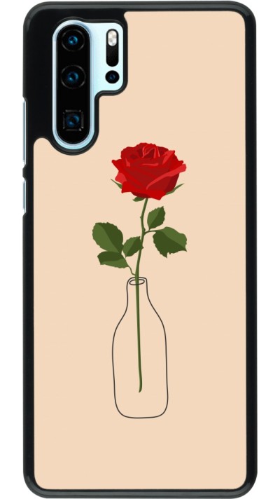 Coque Huawei P30 Pro - Valentine 2023 single rose in a bottle