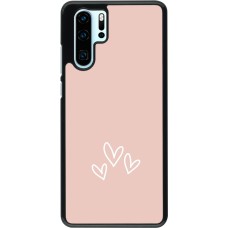 Huawei P30 Pro Case Hülle - Valentine 2023 three minimalist hearts