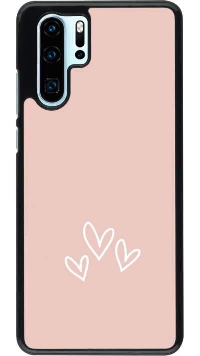 Huawei P30 Pro Case Hülle - Valentine 2023 three minimalist hearts