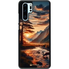 Huawei P30 Pro Case Hülle - Tal Sonnenuntergang Hirsch Baum