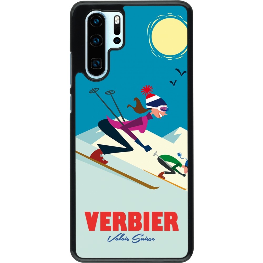 Huawei P30 Pro Case Hülle - Verbier Ski Downhill