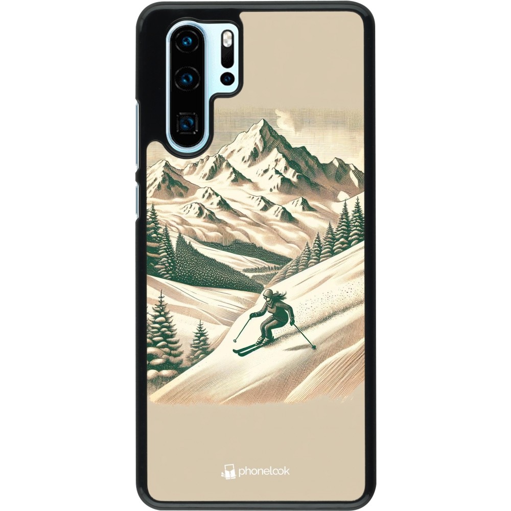 Coque Huawei P30 Pro - Vintage Ski Mountain