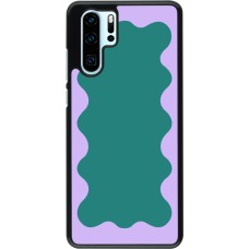 Huawei P30 Pro Case Hülle - Wavy Rectangle Green Purple