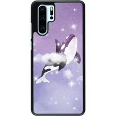 Coque Huawei P30 Pro - Whale in sparking stars