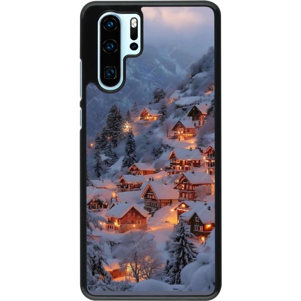 Coque Huawei P30 Pro - Winter 25 Winter snowy village