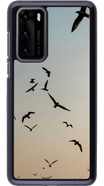Huawei P40 Case Hülle - Autumn 22 flying birds shadow