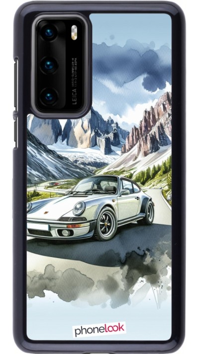 Coque Huawei P40 - Porsche 911 Mountain Watercolor