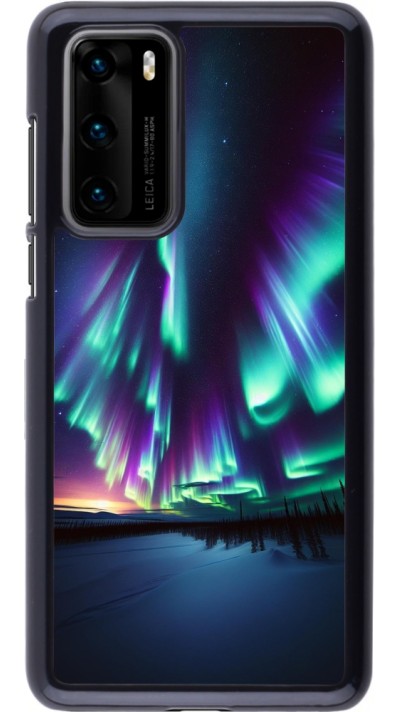 Huawei P40 Case Hülle - Funkelndes Nordlicht