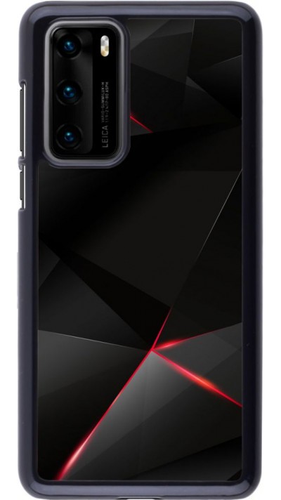 Hülle Huawei P40 - Black Red Lines
