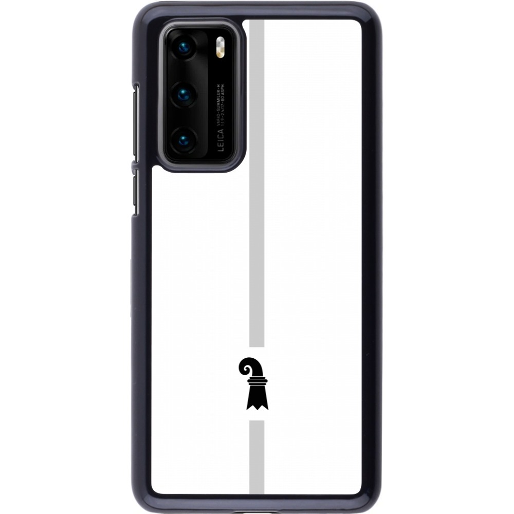 Huawei P40 Case Hülle - Kanton BS weiss