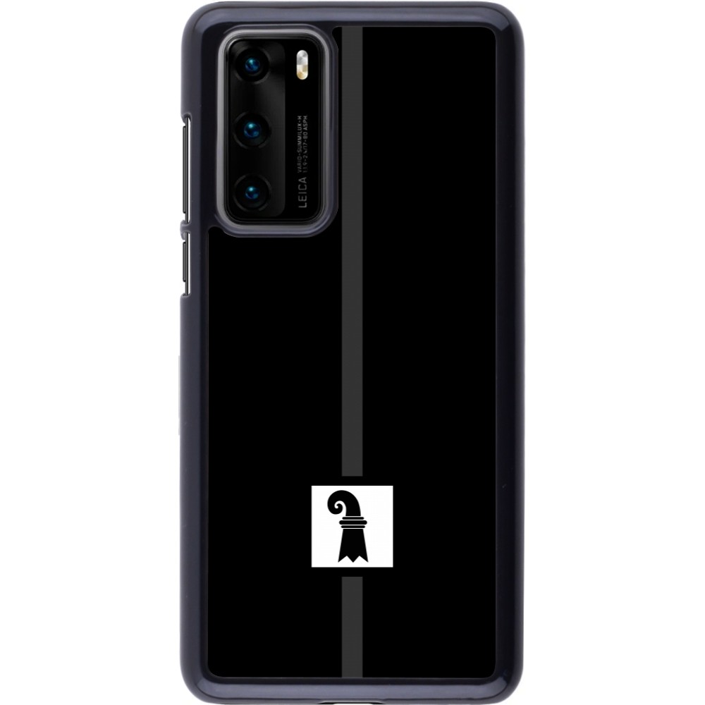 Huawei P40 Case Hülle - Kanton BS schwarz