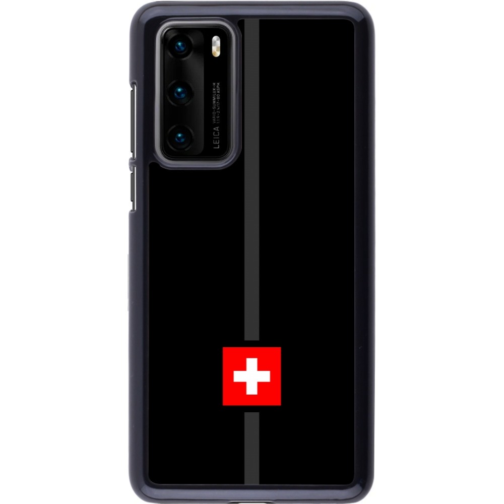 Coque Huawei P40 - Canton CH noir