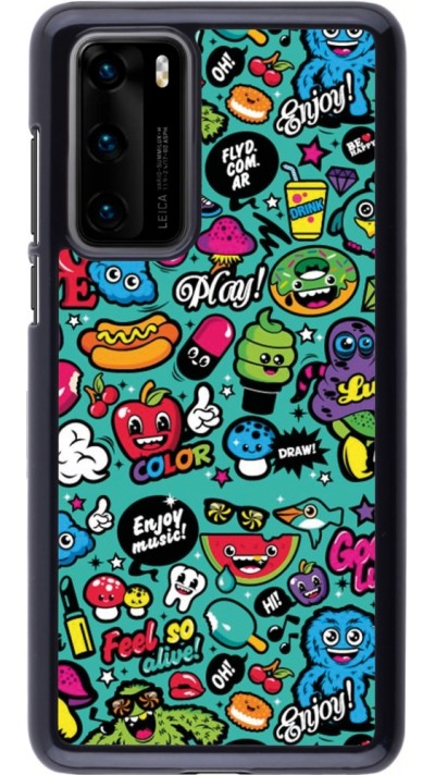 Huawei P40 Case Hülle - Cartoons old school