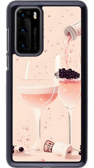 Huawei P40 Case Hülle - Champagne Pouring Pink