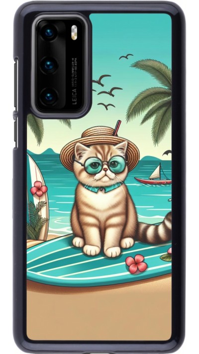 Huawei P40 Case Hülle - Chat Surf Stil