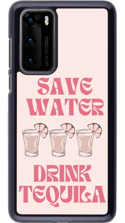 Huawei P40 Case Hülle - Cocktail Save Water Drink Tequila