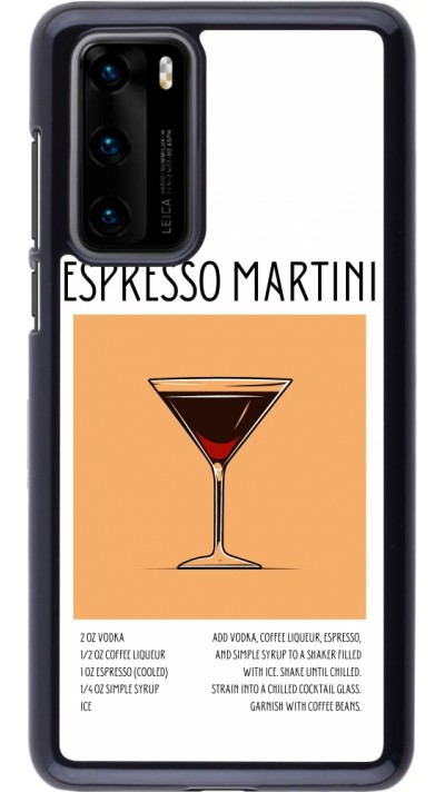 Huawei P40 Case Hülle - Cocktail Rezept Espresso Martini