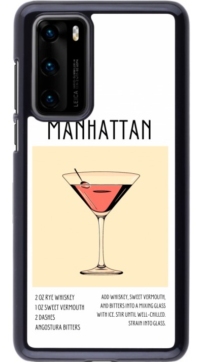 Coque Huawei P40 - Cocktail recette Manhattan