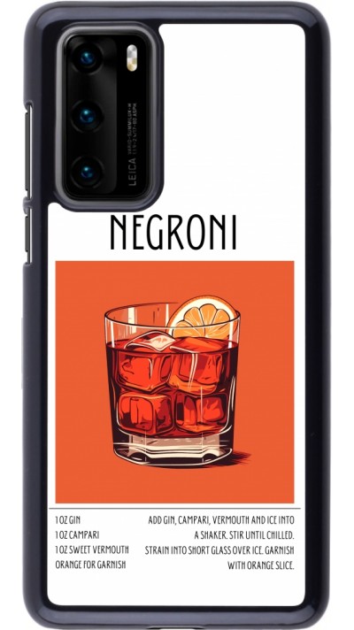 Coque Huawei P40 - Cocktail recette Negroni